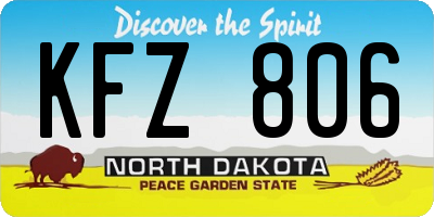 ND license plate KFZ806
