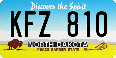 ND license plate KFZ810