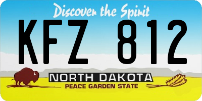 ND license plate KFZ812