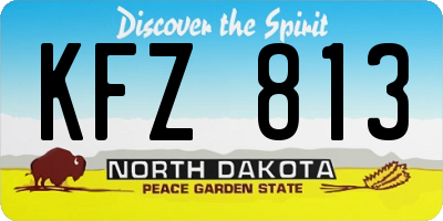 ND license plate KFZ813