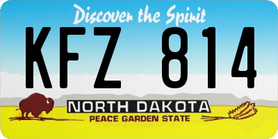 ND license plate KFZ814