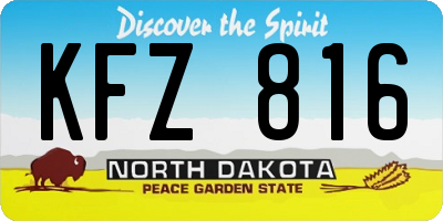 ND license plate KFZ816