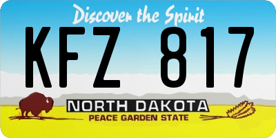 ND license plate KFZ817