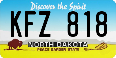 ND license plate KFZ818