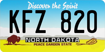 ND license plate KFZ820