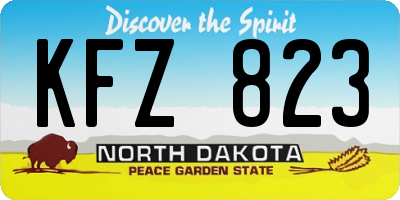 ND license plate KFZ823
