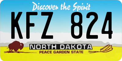 ND license plate KFZ824