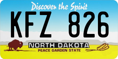 ND license plate KFZ826