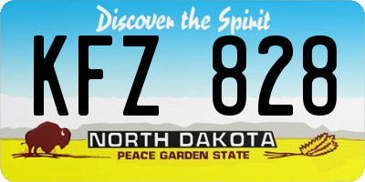 ND license plate KFZ828