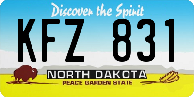 ND license plate KFZ831