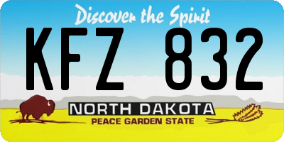 ND license plate KFZ832
