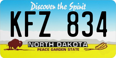 ND license plate KFZ834