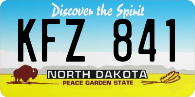 ND license plate KFZ841