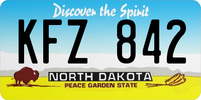 ND license plate KFZ842