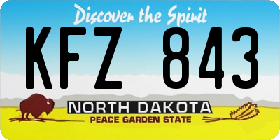 ND license plate KFZ843