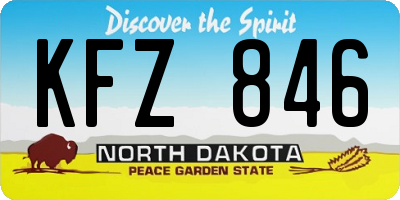 ND license plate KFZ846