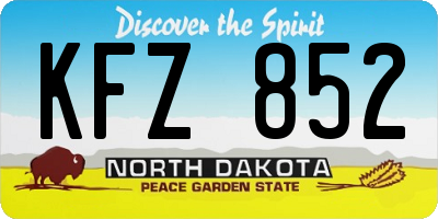 ND license plate KFZ852