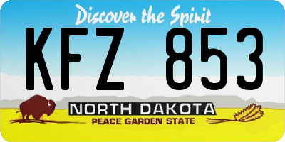 ND license plate KFZ853