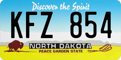 ND license plate KFZ854