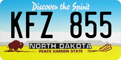 ND license plate KFZ855