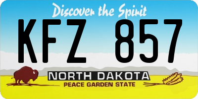 ND license plate KFZ857