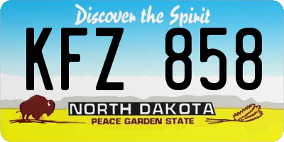 ND license plate KFZ858