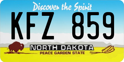 ND license plate KFZ859