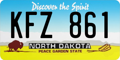 ND license plate KFZ861