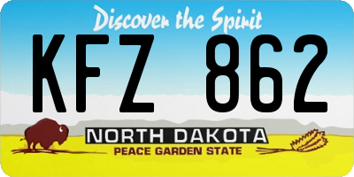 ND license plate KFZ862