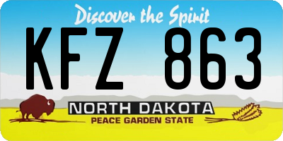 ND license plate KFZ863