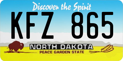 ND license plate KFZ865