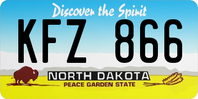 ND license plate KFZ866