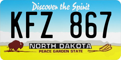 ND license plate KFZ867