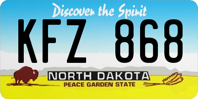 ND license plate KFZ868