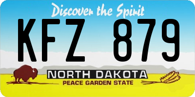 ND license plate KFZ879