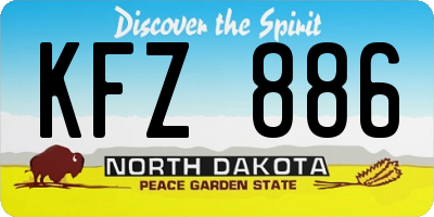 ND license plate KFZ886