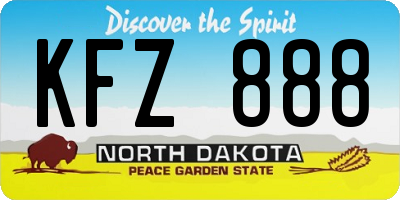 ND license plate KFZ888