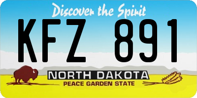 ND license plate KFZ891