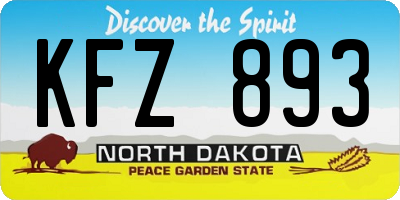 ND license plate KFZ893