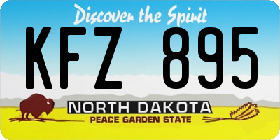 ND license plate KFZ895