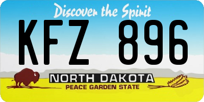 ND license plate KFZ896