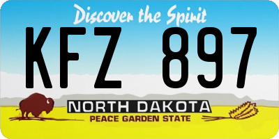 ND license plate KFZ897