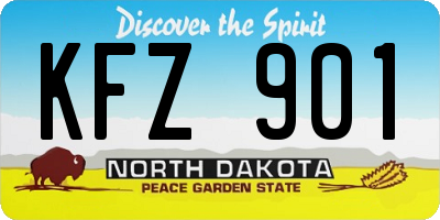 ND license plate KFZ901