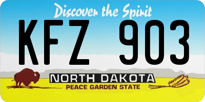 ND license plate KFZ903