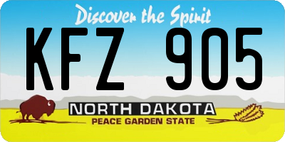 ND license plate KFZ905