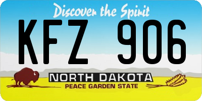 ND license plate KFZ906