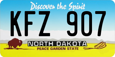 ND license plate KFZ907