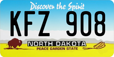 ND license plate KFZ908