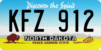 ND license plate KFZ912