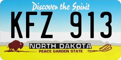 ND license plate KFZ913